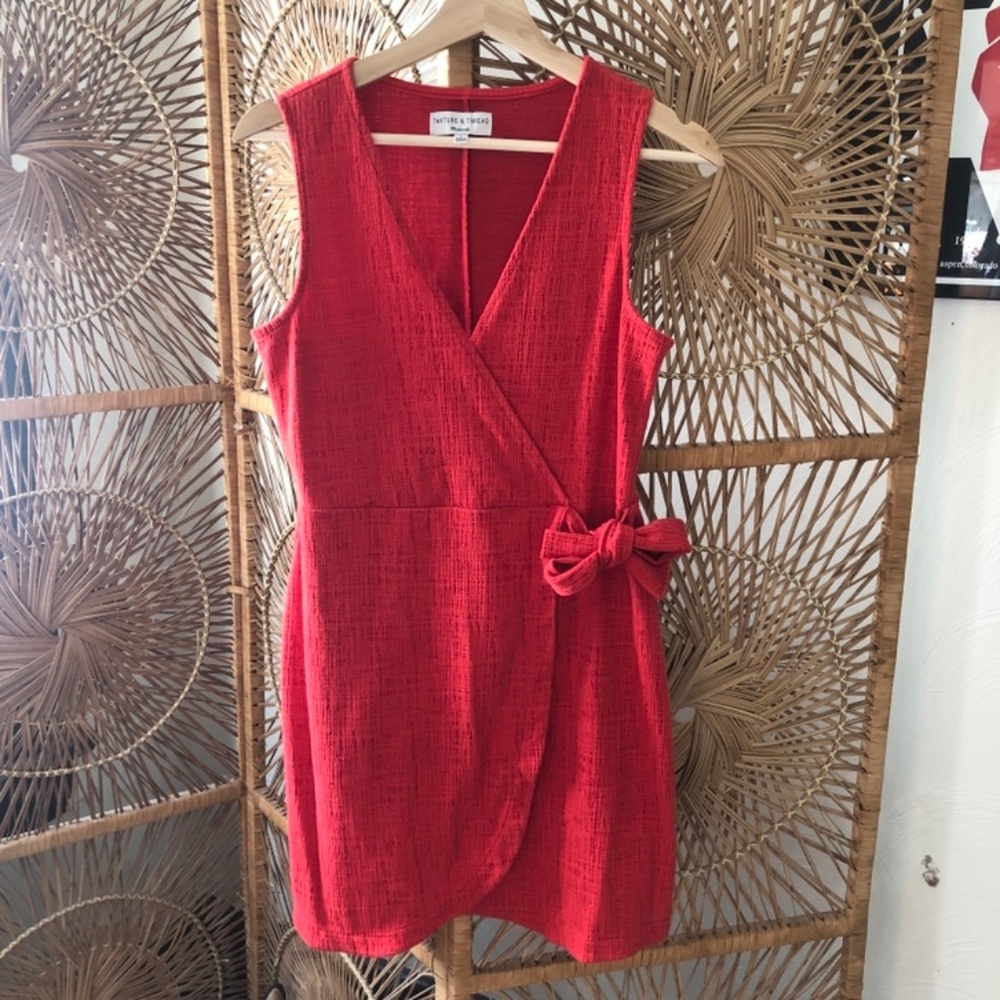 Madewell Texture & Thread Red Dress